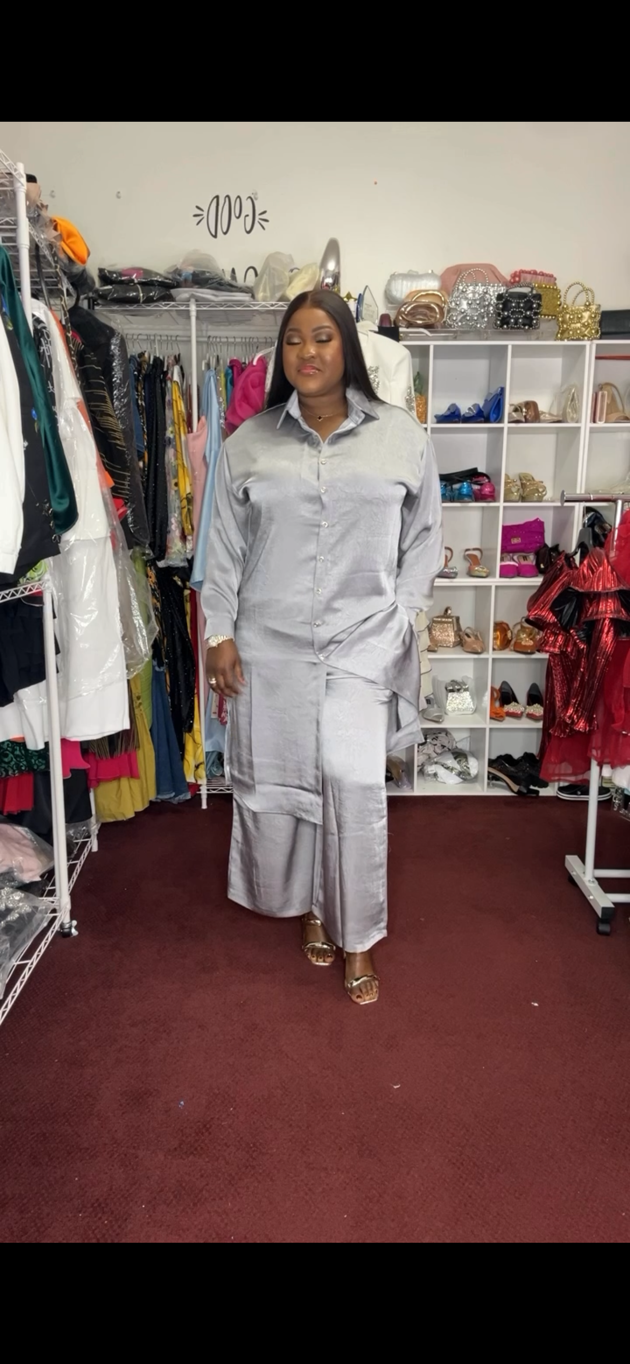 Long Sleeve Silk Set