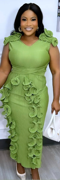 Thumbnail for V-Neck Raffle Ladies Dress