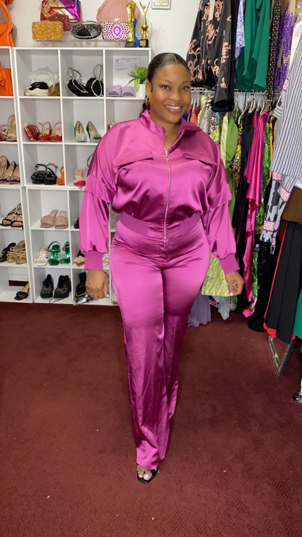 Two Pieces Jacket with bootcut pant