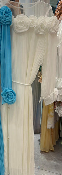 Thumbnail for Pleated Belted Dress