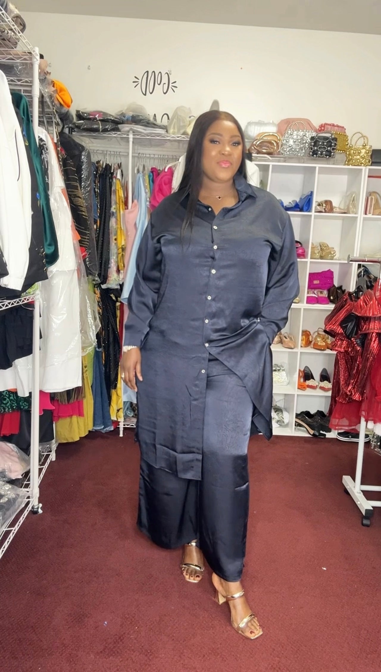 Long Sleeve Silk Set