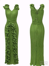 Thumbnail for V-Neck Raffle Ladies Dress