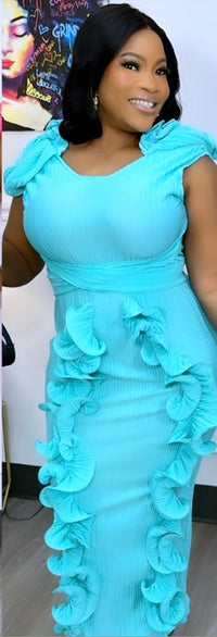 Thumbnail for V-Neck Raffle Ladies Dress