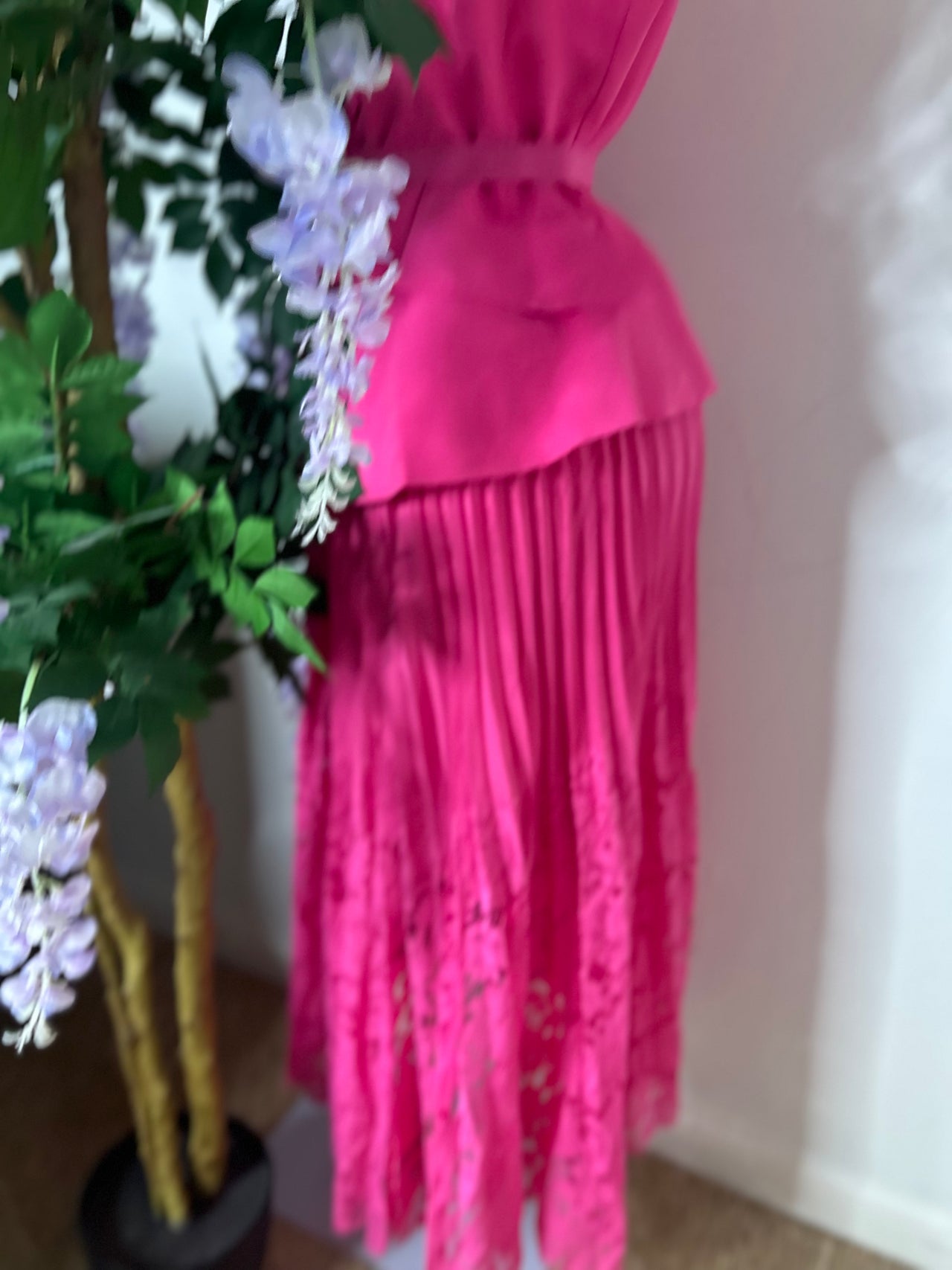 Plated Skirt With Jacket