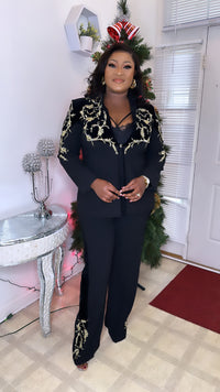 Thumbnail for Embroidery Blazer and Pant