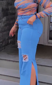 Thumbnail for Side Slit cray Jean