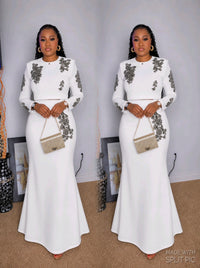 Thumbnail for Long Sleeve Stone blouse and Skirt