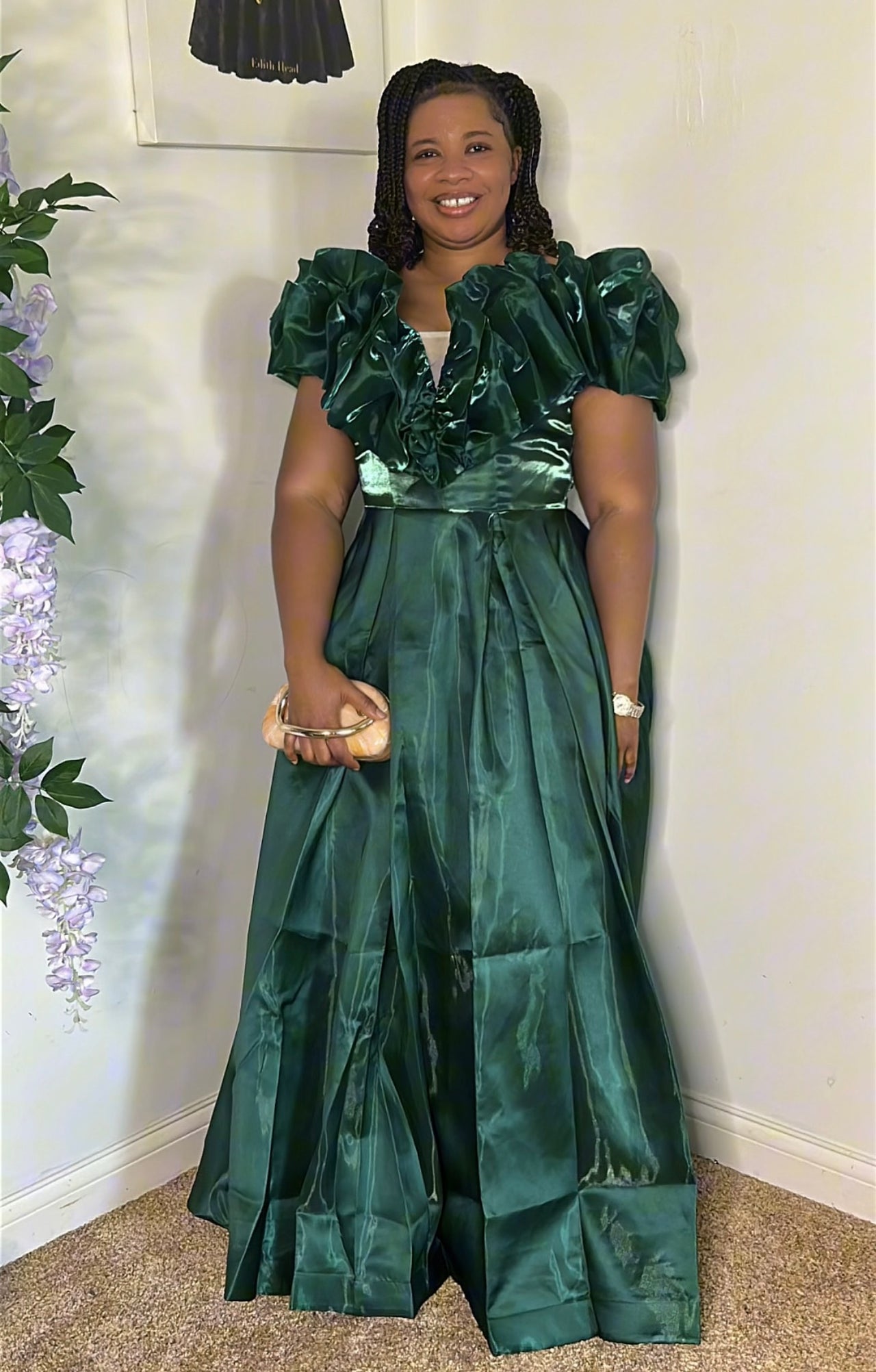 Funmi Ruffle Hand Gown
