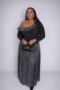 Thumbnail for Elegance One-Shoulder Pleated Dress
