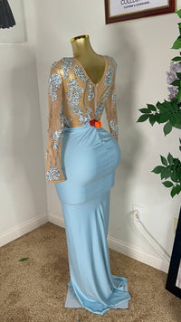 Thumbnail for Bodycon Stones Floor Length Dress