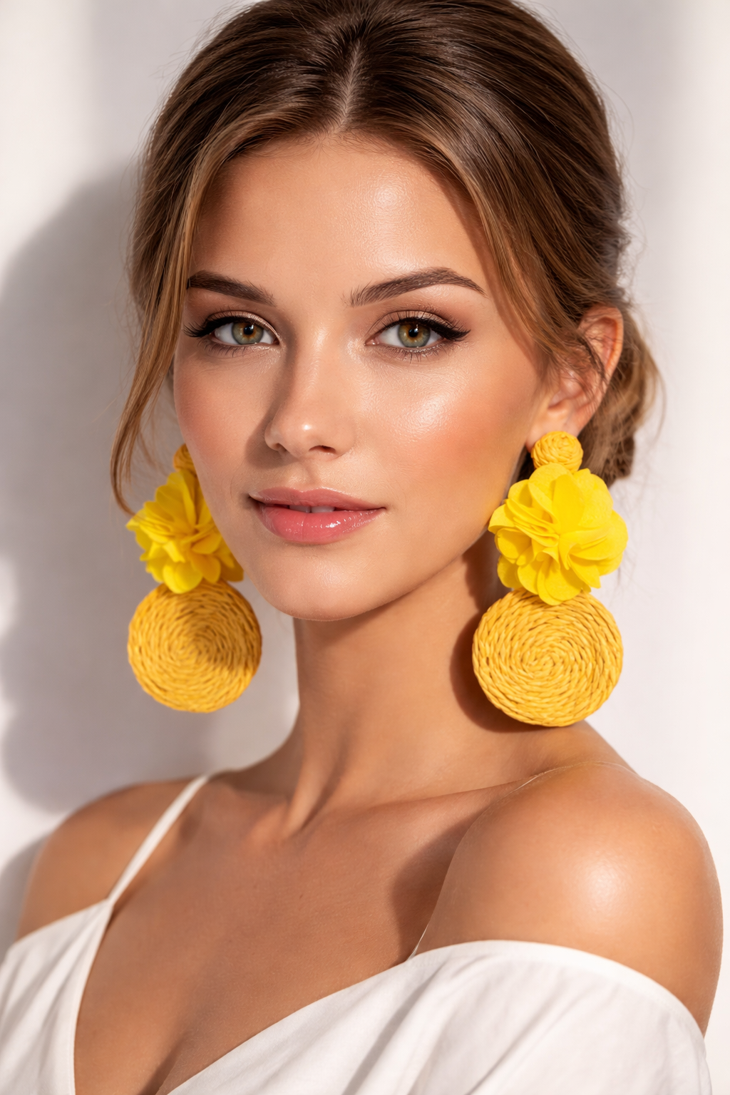 Sunflower Bloom Drop Ladies Earrings