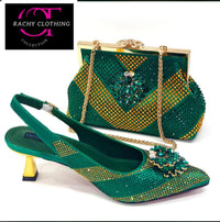 Thumbnail for Rhinestone Shoe And Bag