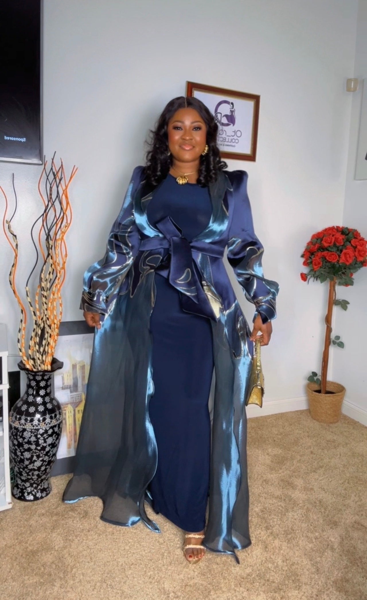 Luxury Brocade Kimono Dress