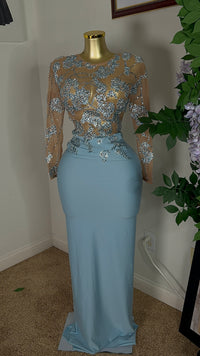 Thumbnail for Bodycon Stones Floor Length Dress