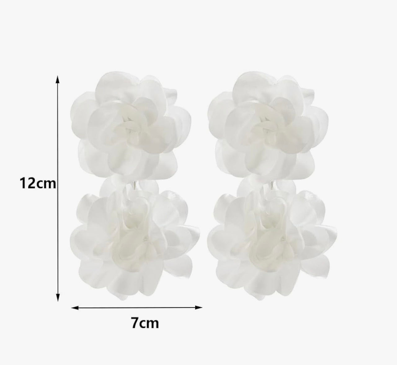 Big Flower Drop Earrings for Ladies