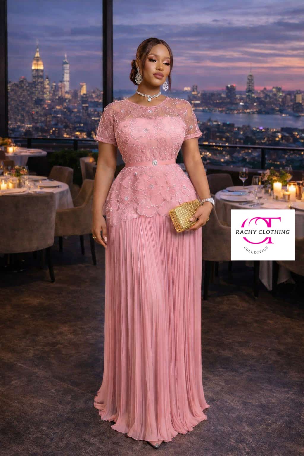 Embroidery Long Dress