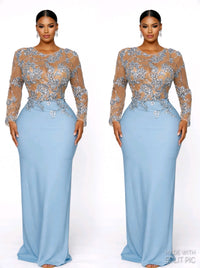 Thumbnail for Bodycon Stones Floor Length Dress