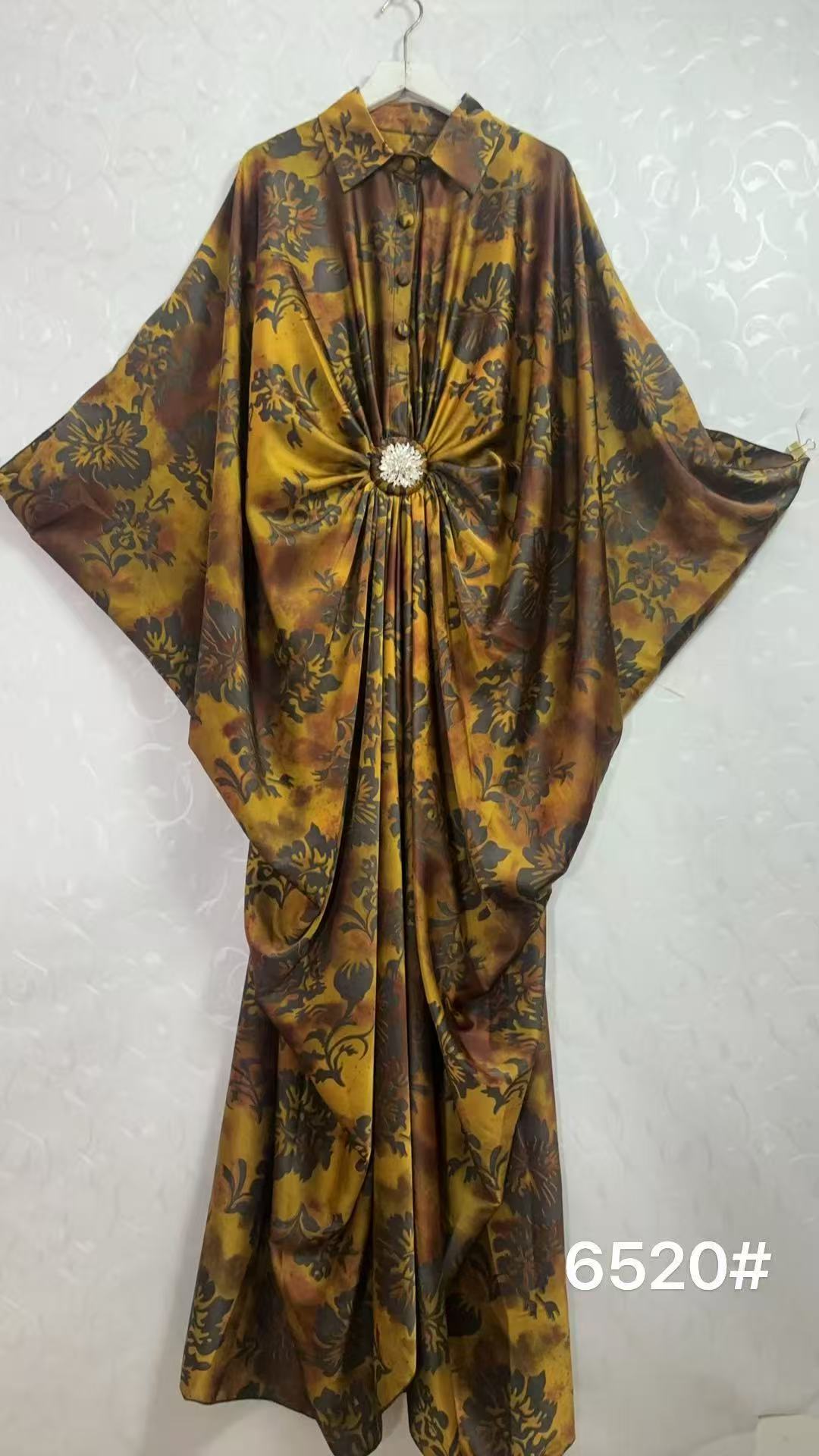 Flowy Kaftan Chiffon Dress
