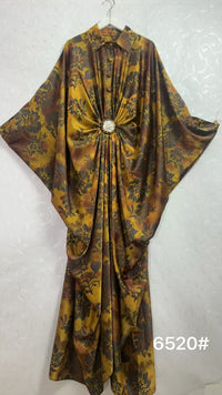 Thumbnail for Flowy Kaftan Chiffon Dress