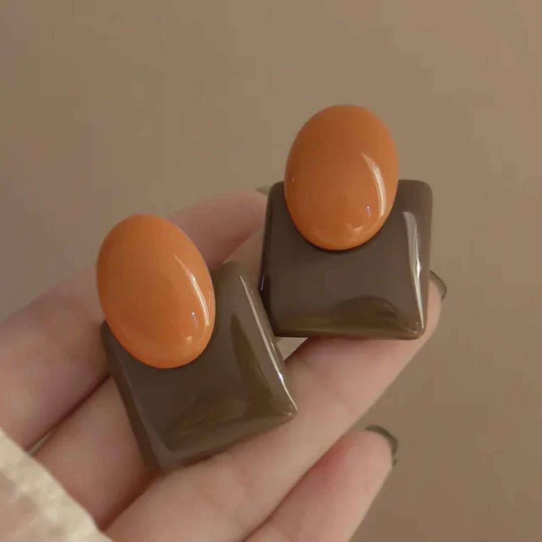 Color Block Statement Earrings