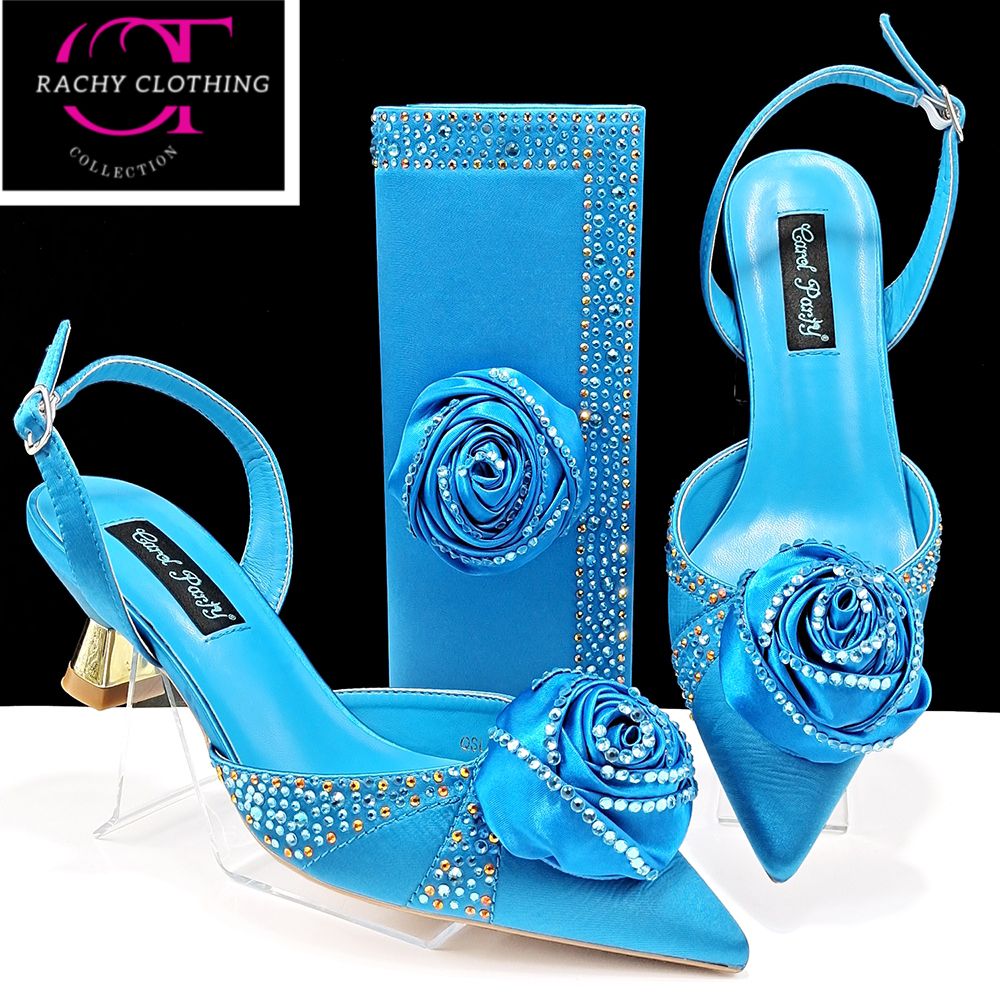 Rose Shoe With Clutch