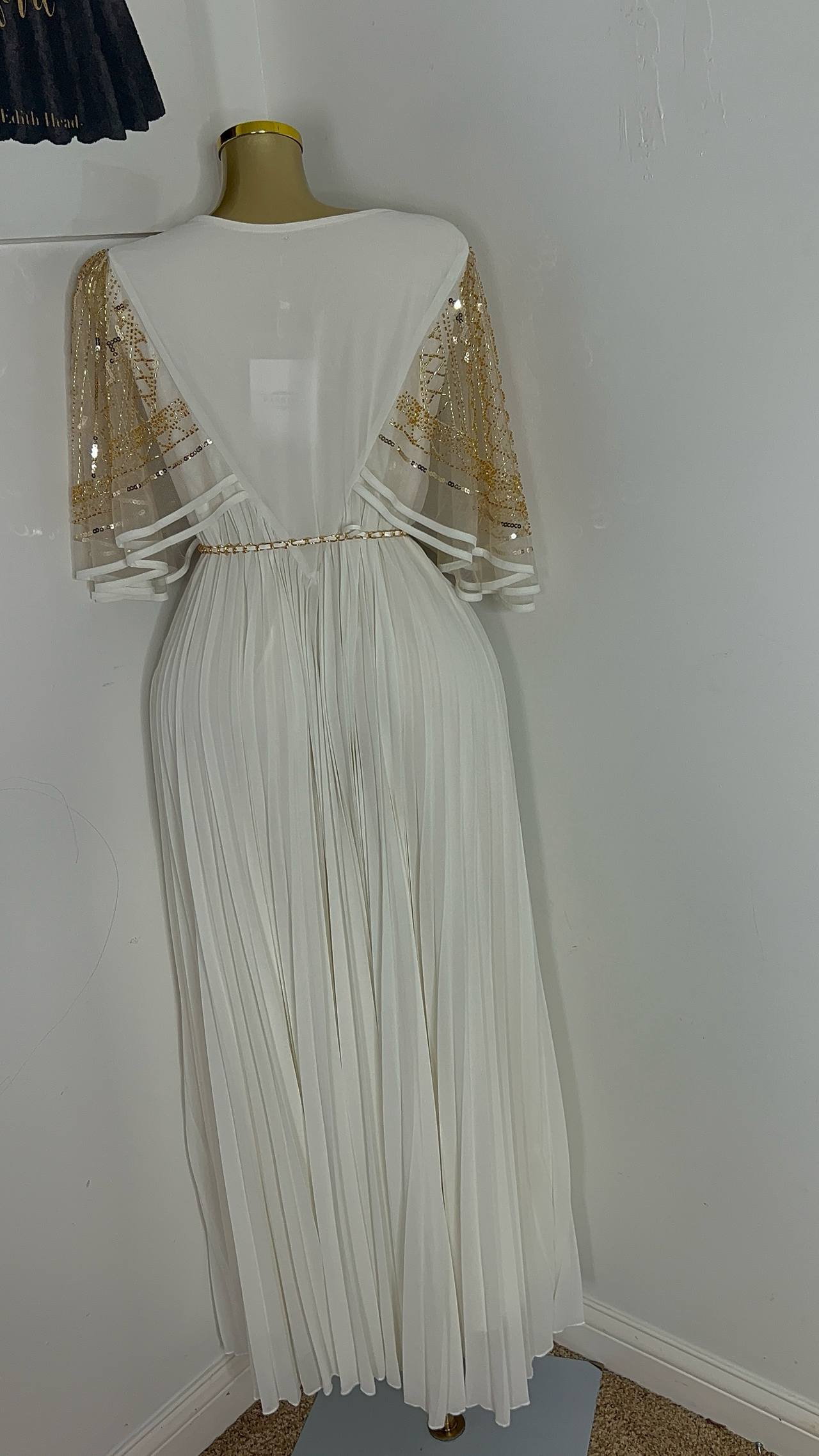 Embroidery Pleated Dress