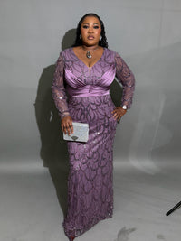Thumbnail for Embroidery Luxury Evening Dress