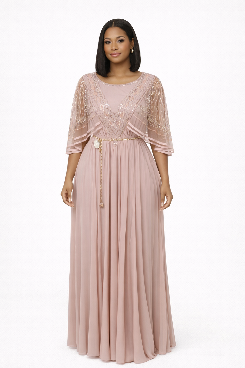 Embroidery Pleated Dress OTRachy collection LLC Embroidery Pleated Dress OTRachy collection LLC