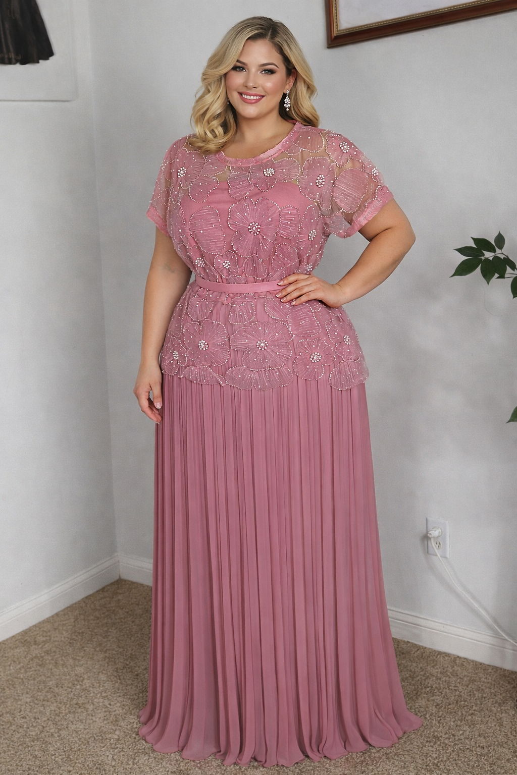 Embroidery Long Dress