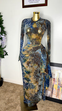 Thumbnail for Lace Ruched Maxi Dress