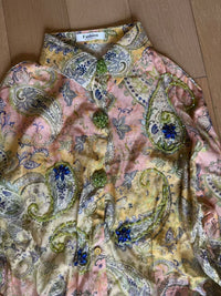 Thumbnail for Embroidery Shirt Floral Sheer Button-Down Shirt
