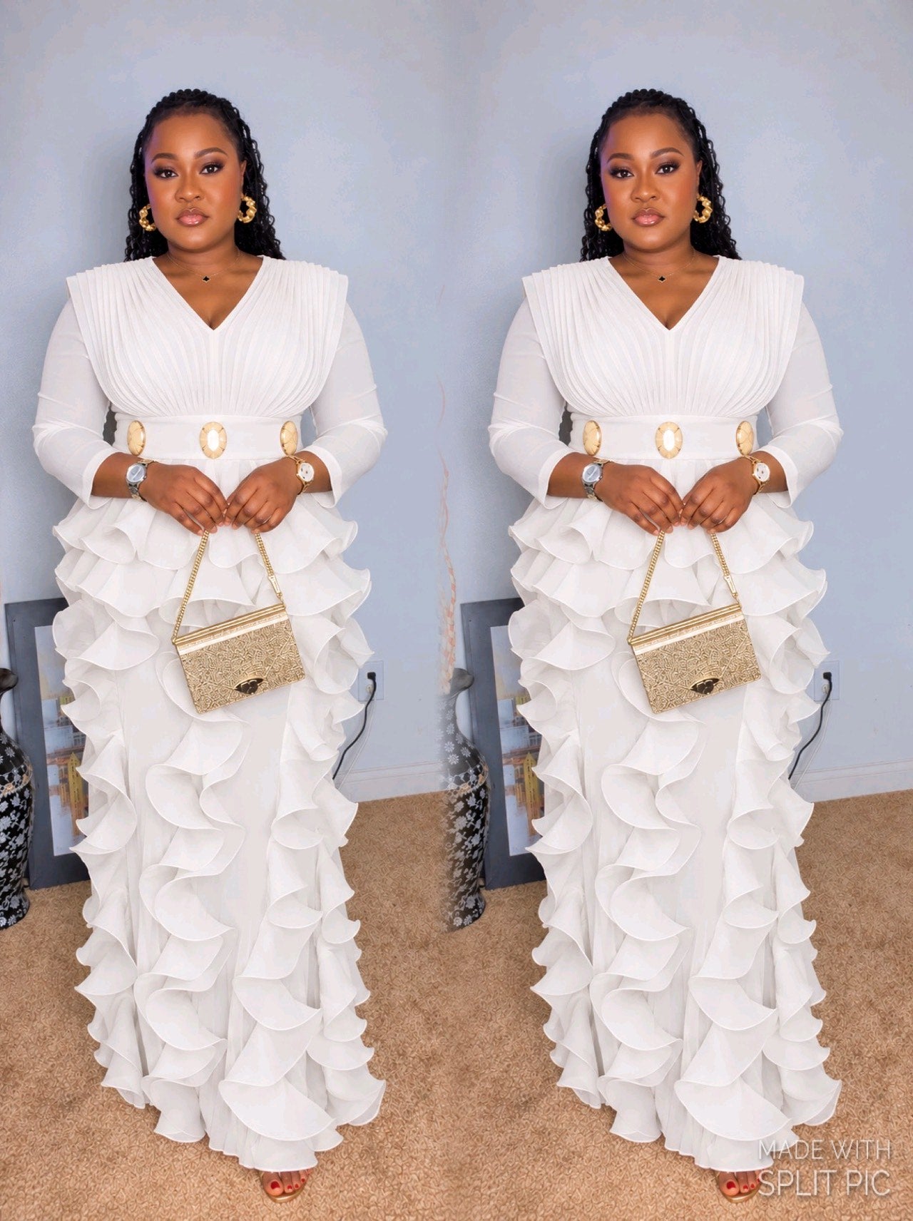 Ruffle Elegance Maxi Dress