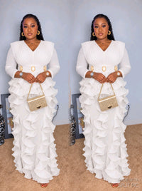 Thumbnail for Ruffle Elegance Maxi Dress