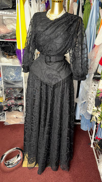 Thumbnail for Black Lace Maxi Dress