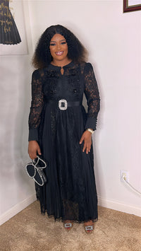 Thumbnail for Long Sleeve Belt Dress
