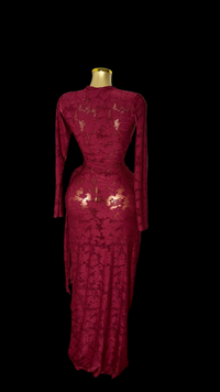Thumbnail for Lace Ruched Maxi Dress