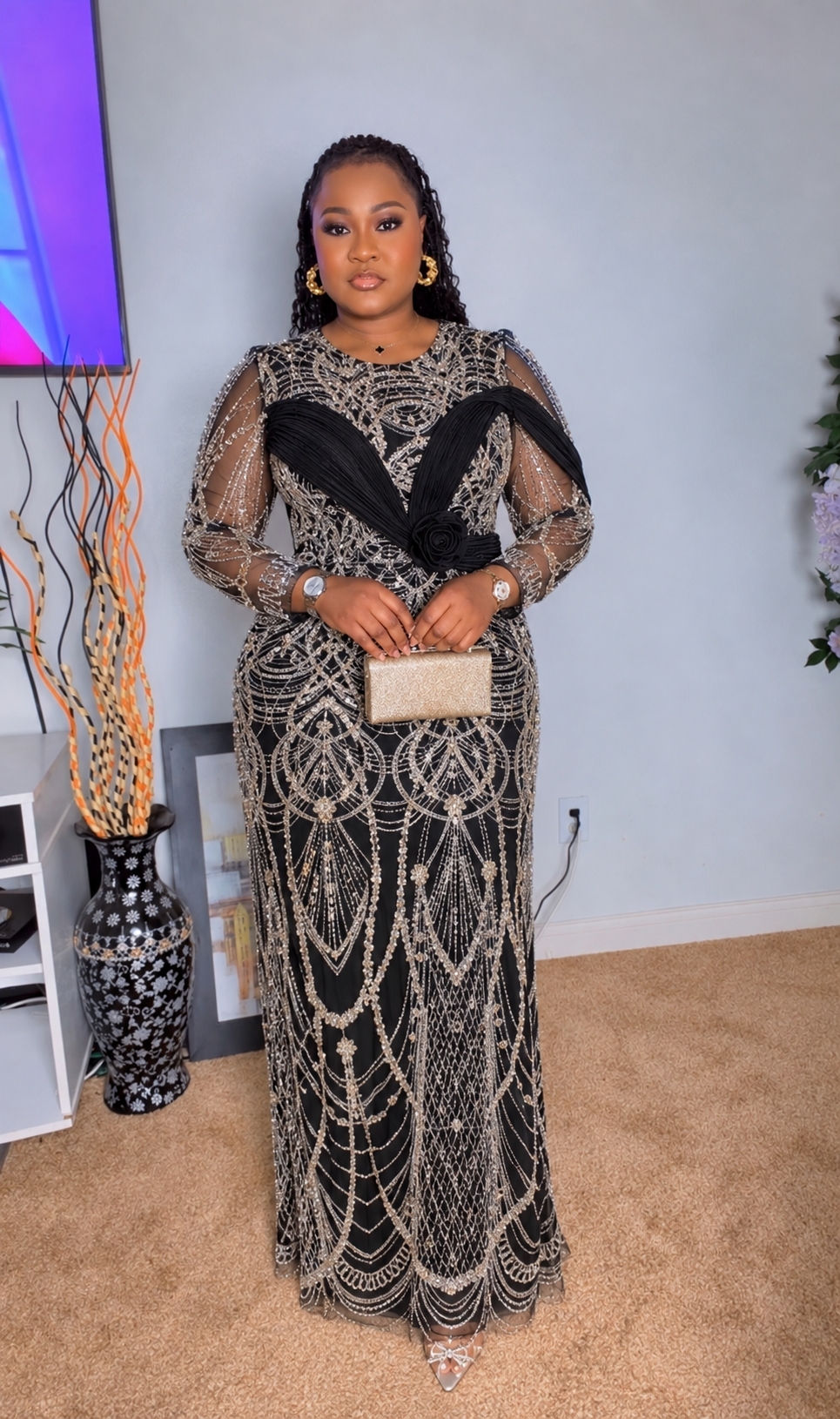 Elegant Embellished Evening Gown