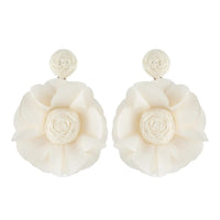 Thumbnail for Ivory Flower Statement Earrings