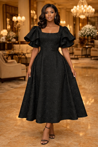 Thumbnail for Embroidered Midi Dress