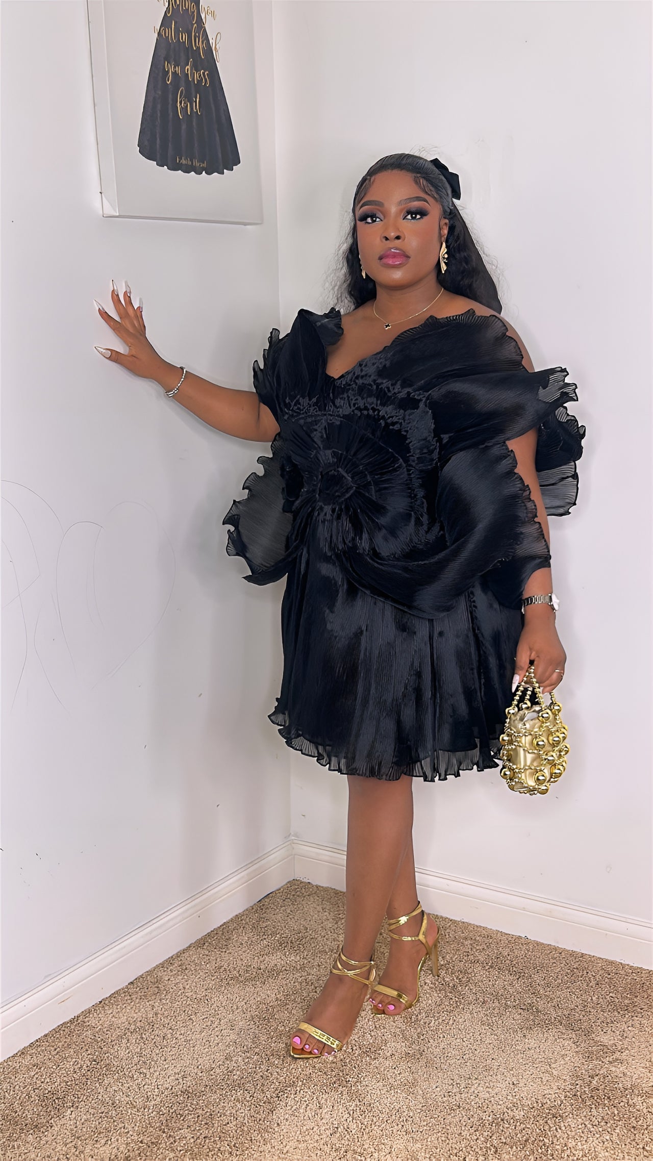 Butterfly Ladies Elegant Party Evening Celebrant Dress