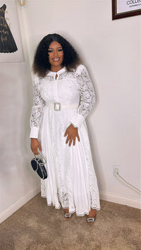 Thumbnail for Long Sleeve Belt Dress