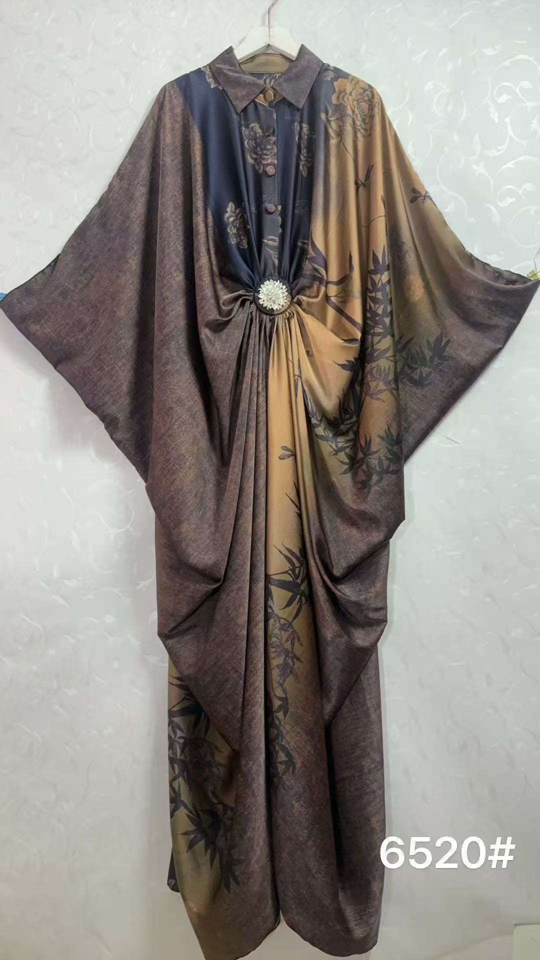 Flowy Kaftan Chiffon Dress