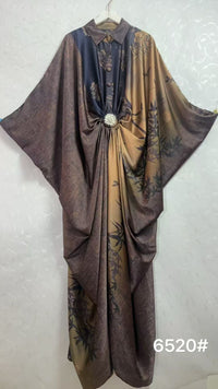 Thumbnail for Flowy Kaftan Chiffon Dress