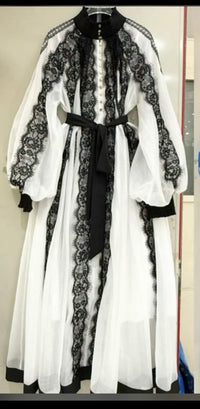 Thumbnail for Belted Sample Lace Dress