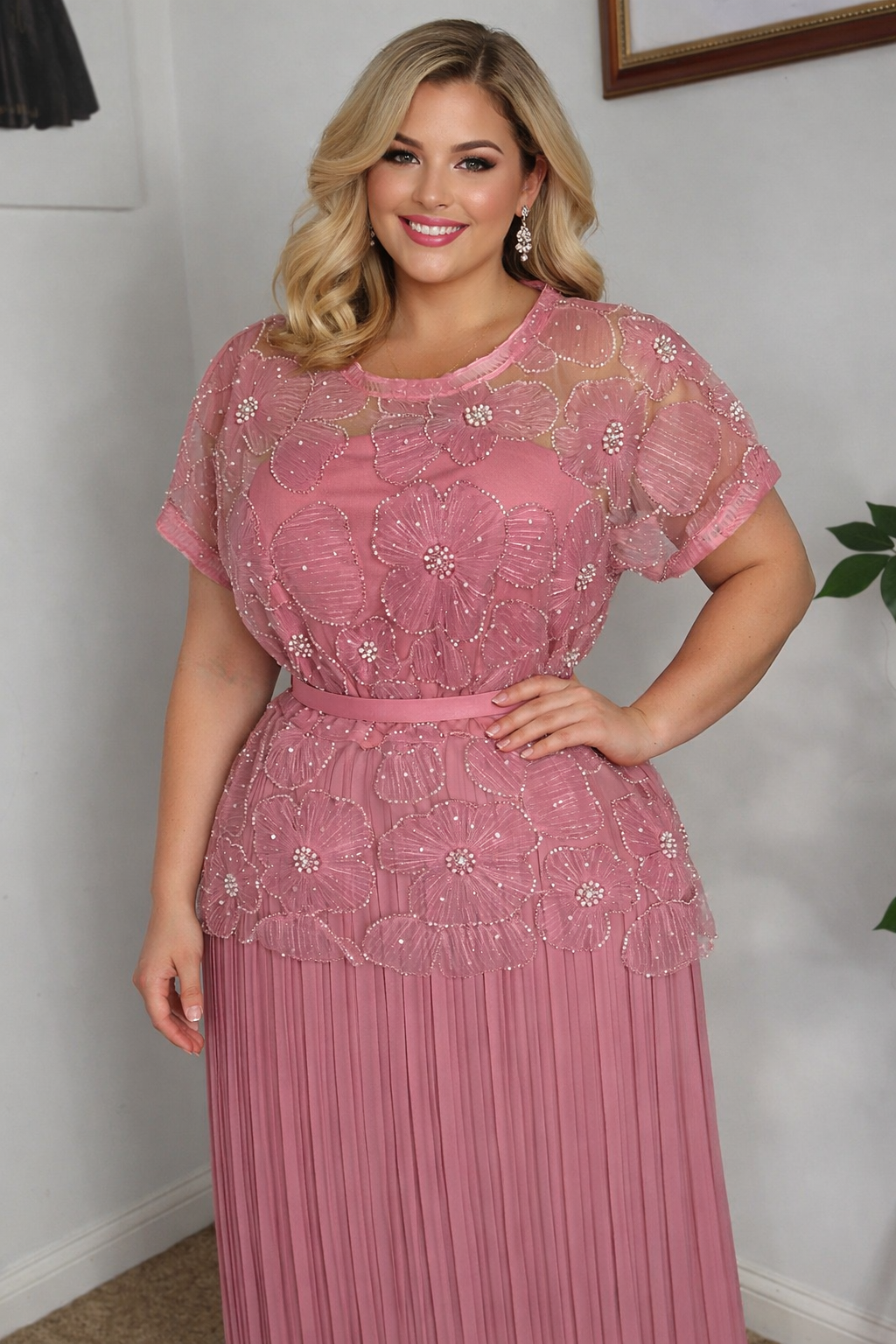 Embroidery Long Dress