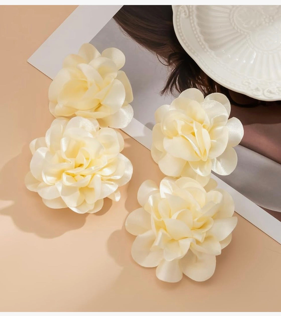 Big Flower Drop Earrings for Ladies