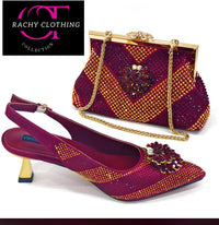 Thumbnail for Rhinestone Shoe And Bag