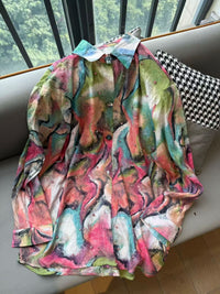 Thumbnail for Embroidery Shirt Floral Sheer Button-Down Shirt