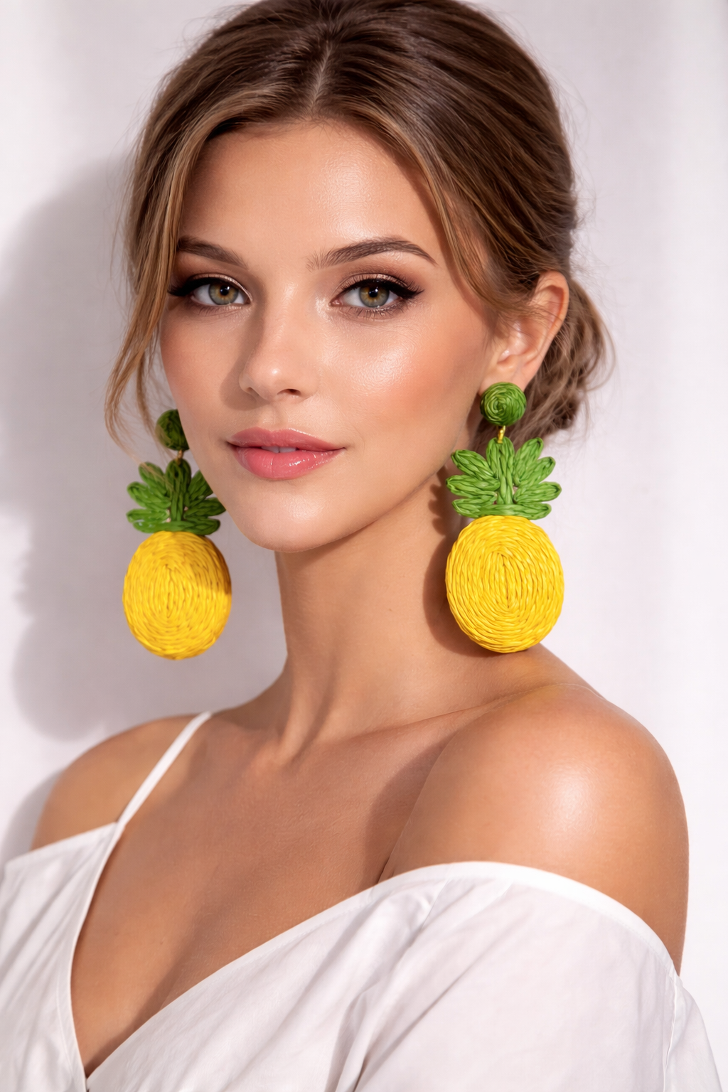 Pineapple Raffia Ladies Drop Earrings 🍍