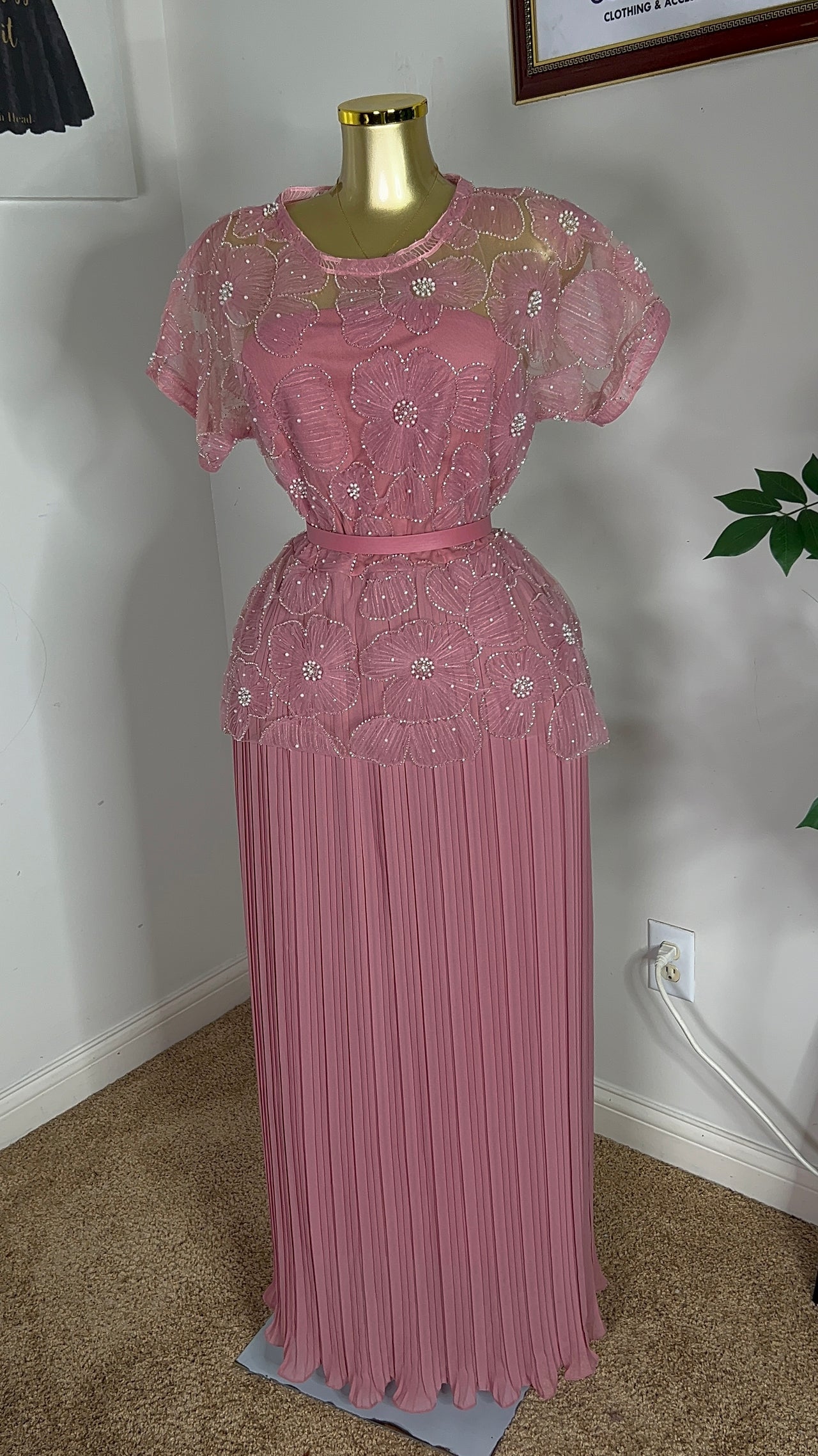 Embroidery Long Dress